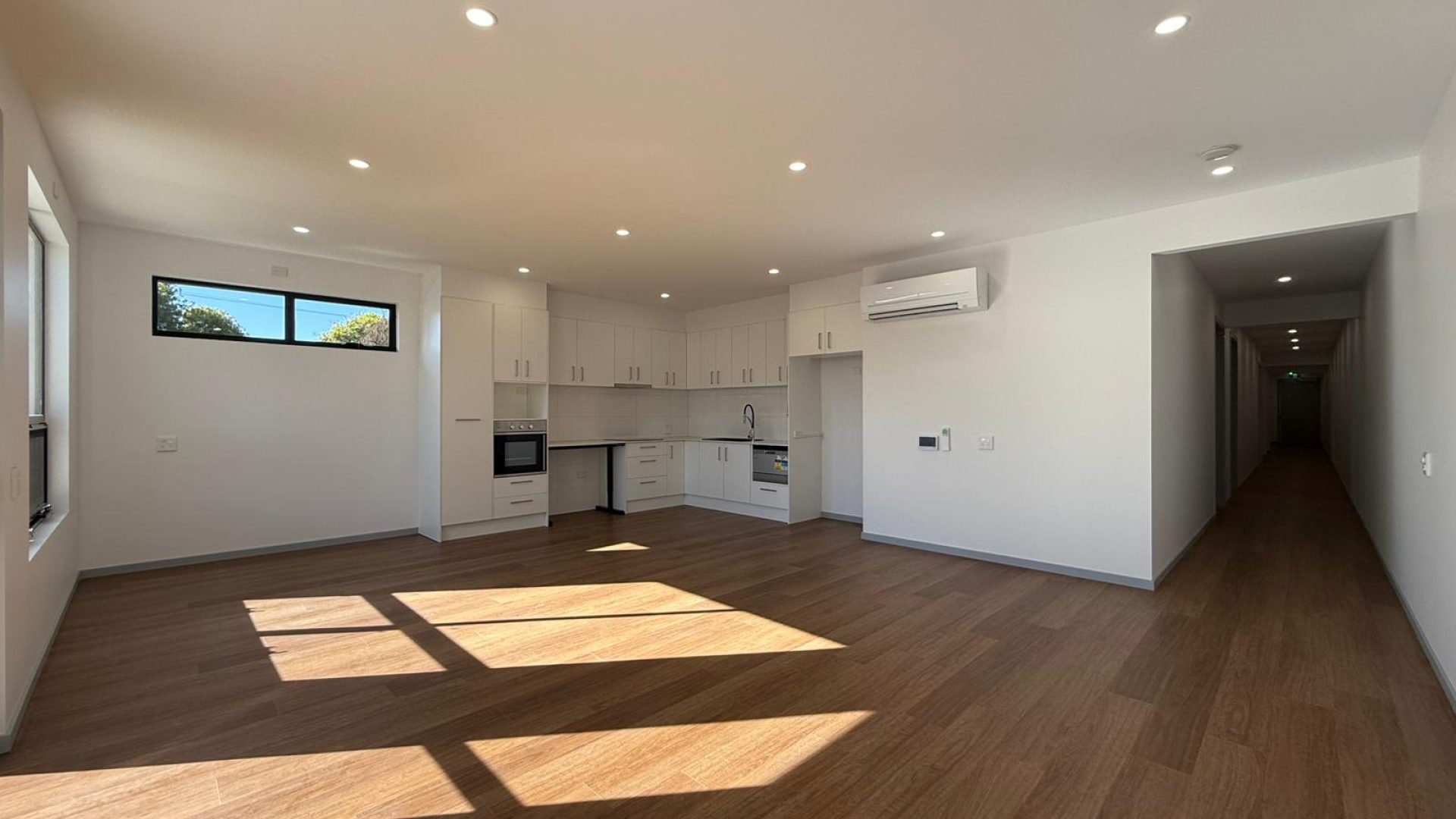 Kitchen, living and dinning area